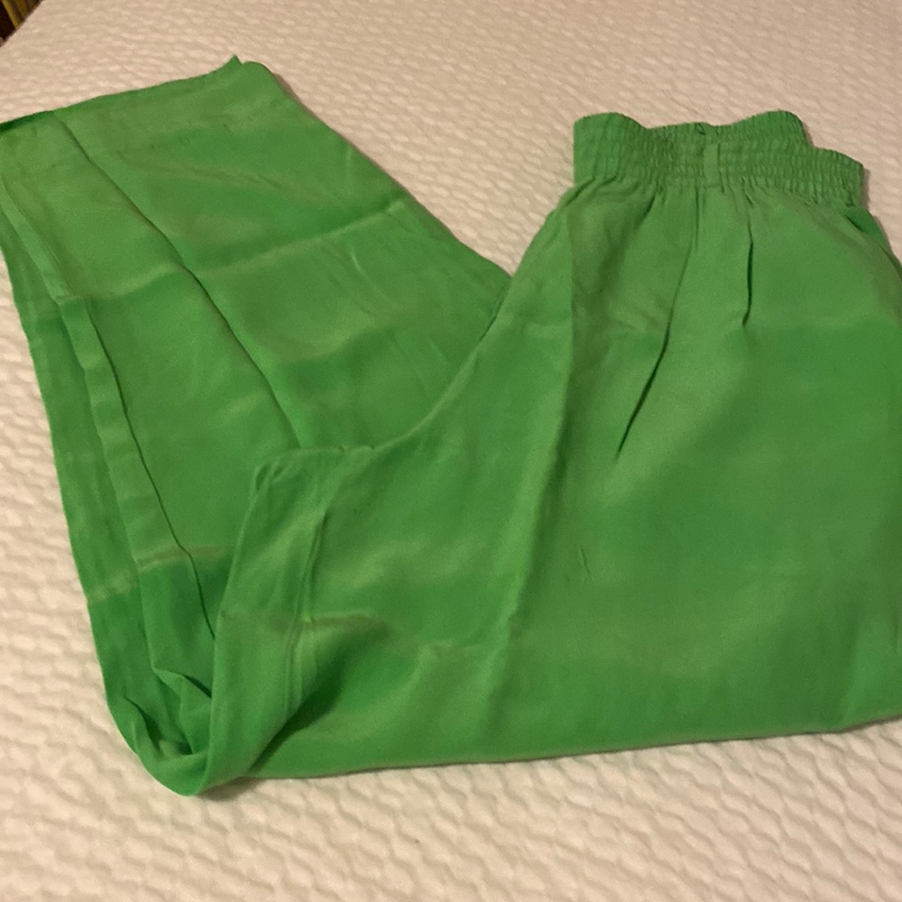 Liz Claiborne Bright Green Wide Leg Pants